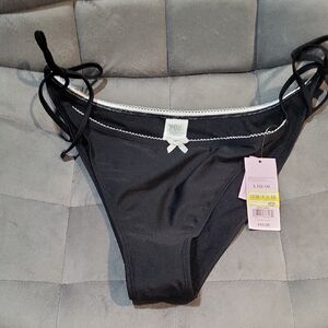 Black Bikini Bottom with Side Ties